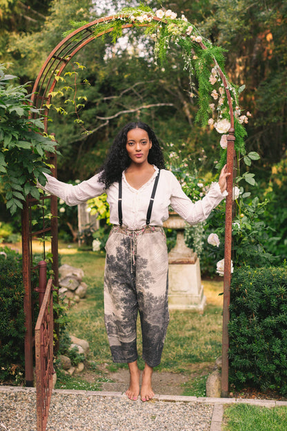 Still I Rise Linen Cropped Artist Pant w/ Sunrise, Woman