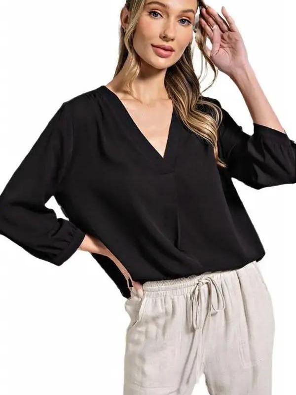 Classy V Neck Blouse (2 Options)