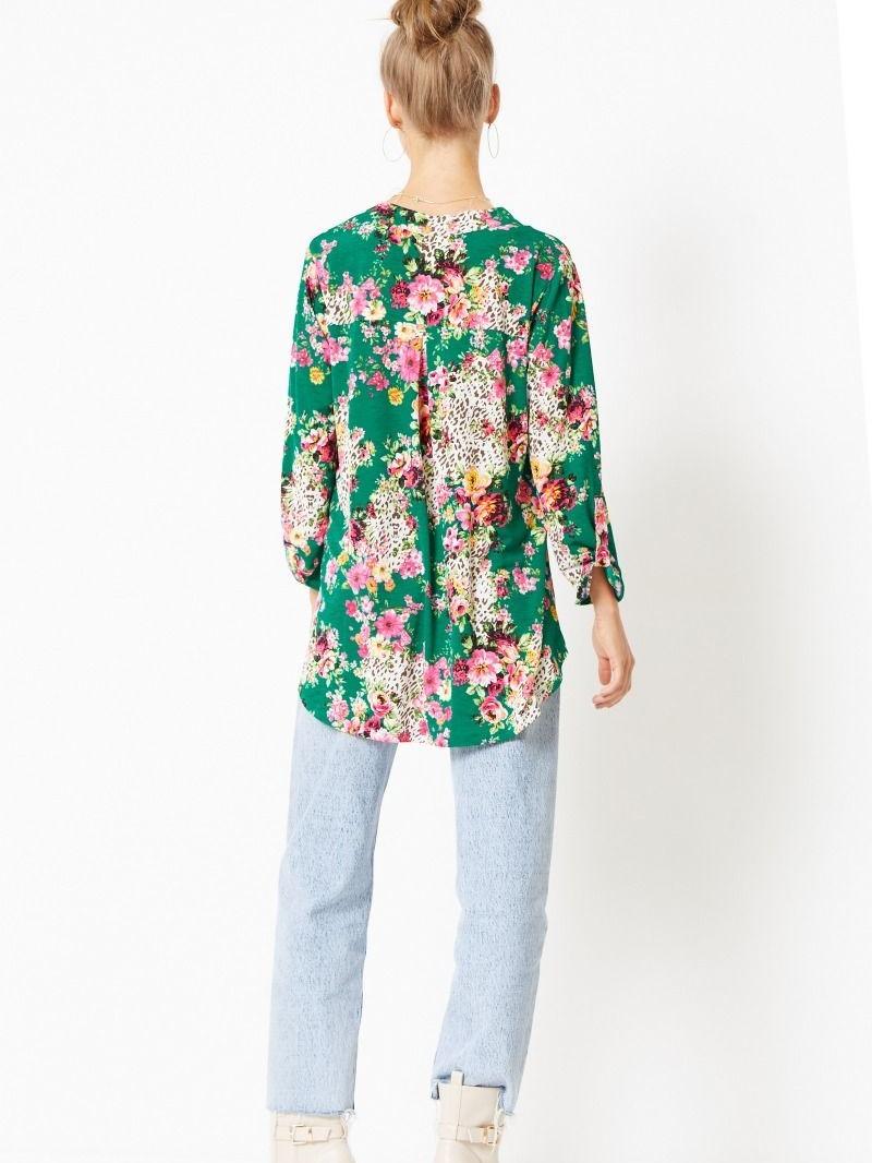 Standing Out Emerald Green Lightweight Lizzy Top