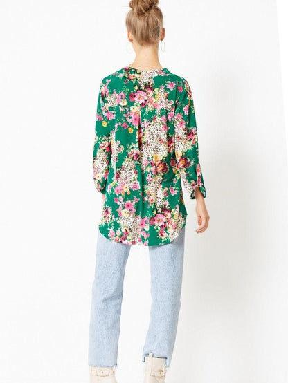 Standing Out Emerald Green Lightweight Lizzy Top