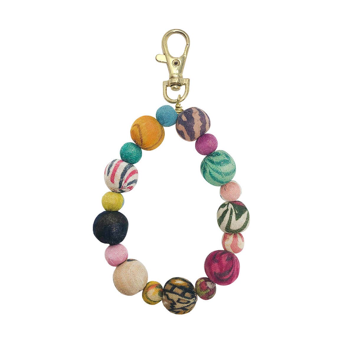 Kantha Bauble Keychain Bag Charm