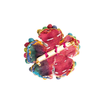 Kantha Floral Mosaic Pin