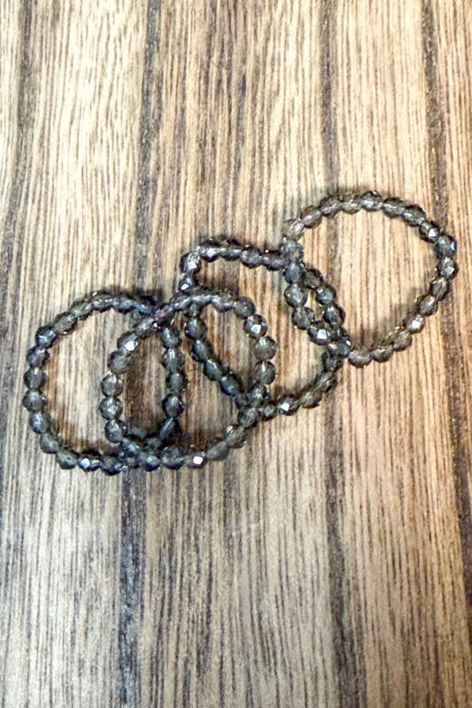 Stretchy Beaded Stack Rings