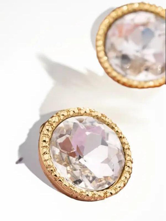 Stunning Elegant Circle Glass Earrings