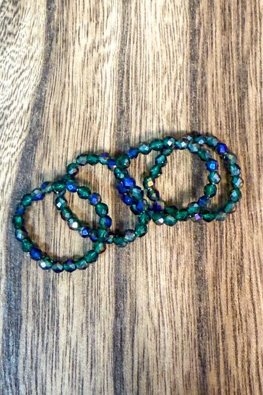Stretchy Beaded Stack Rings