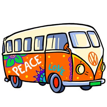 Vw Peace Van Embroidered Patch