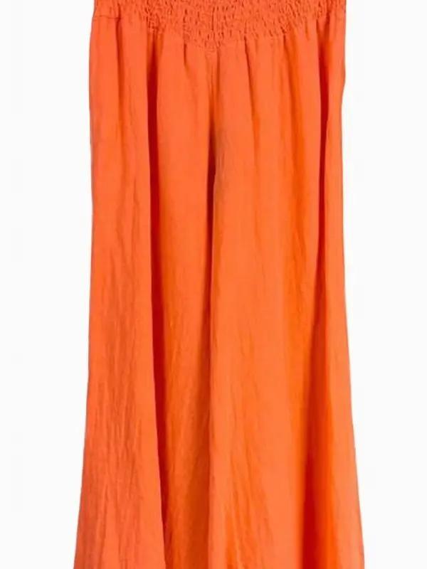 Styling in Comfort Elastic Waist Linen Wide Leg Pant (2 Options)