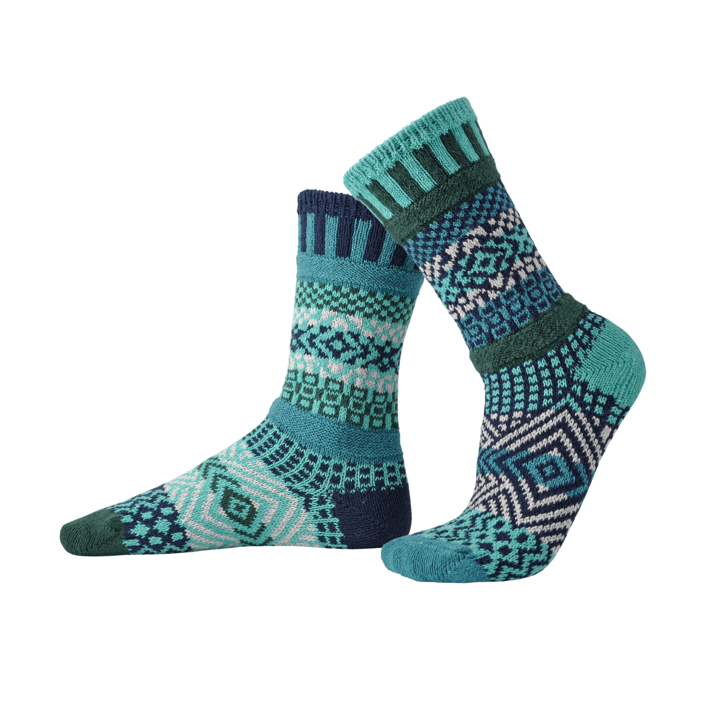 Evergreen Crew Socks | USA Made Sustainable Mismatched Socks