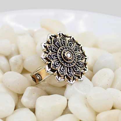 Remember Who You Are Flower Mandala Ring