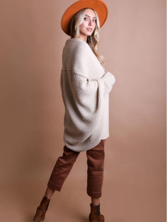 Bat Sleeve Knit Cardigan (2 Options)