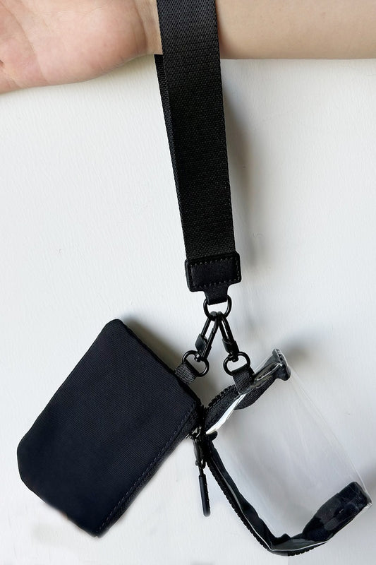 Dual Pouch Wristlet Keychain Wallet