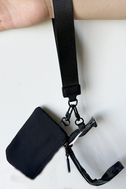 Dual Pouch Wristlet Keychain Wallet