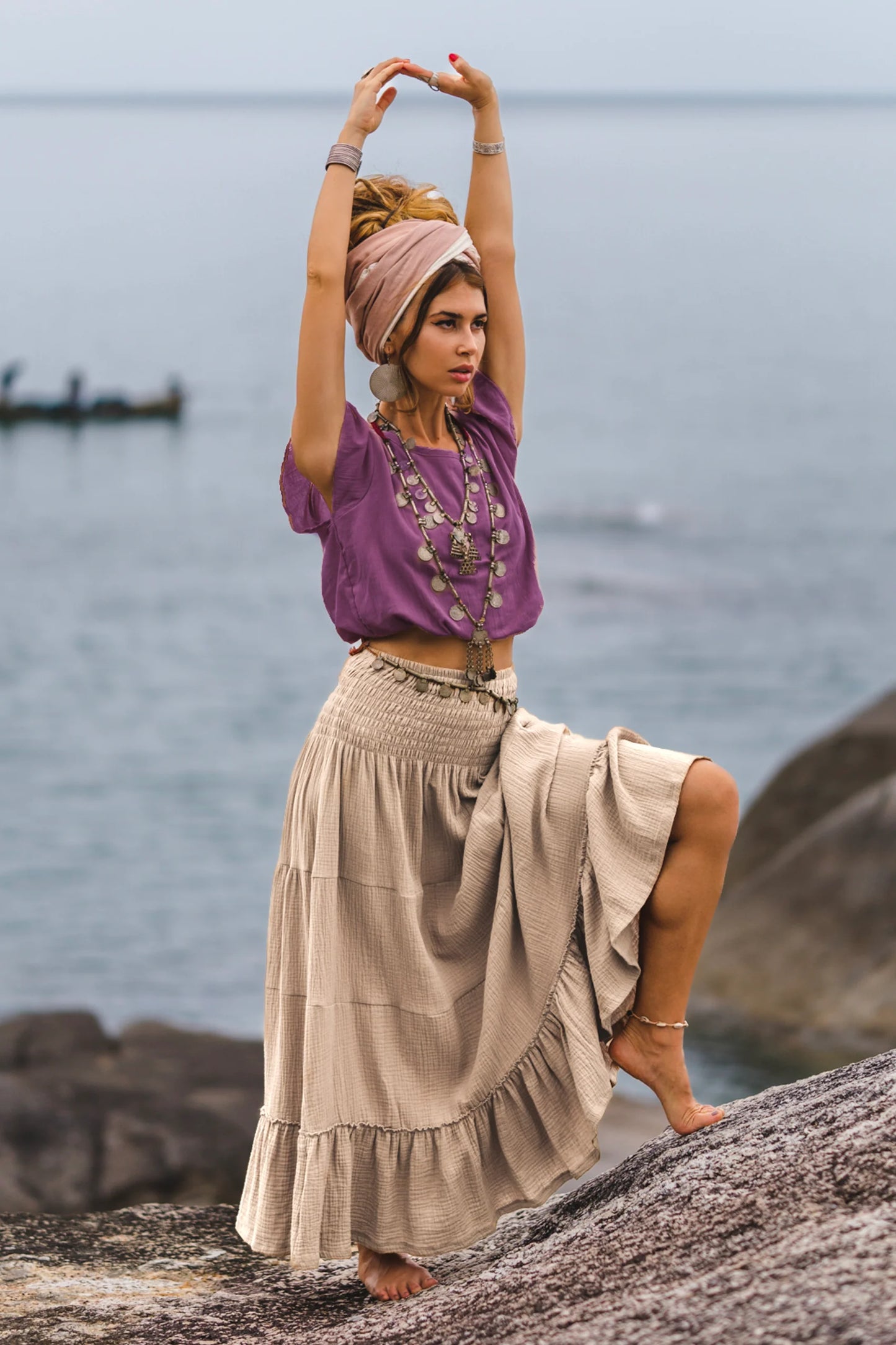 Cap Crop Top Sina Aubergine