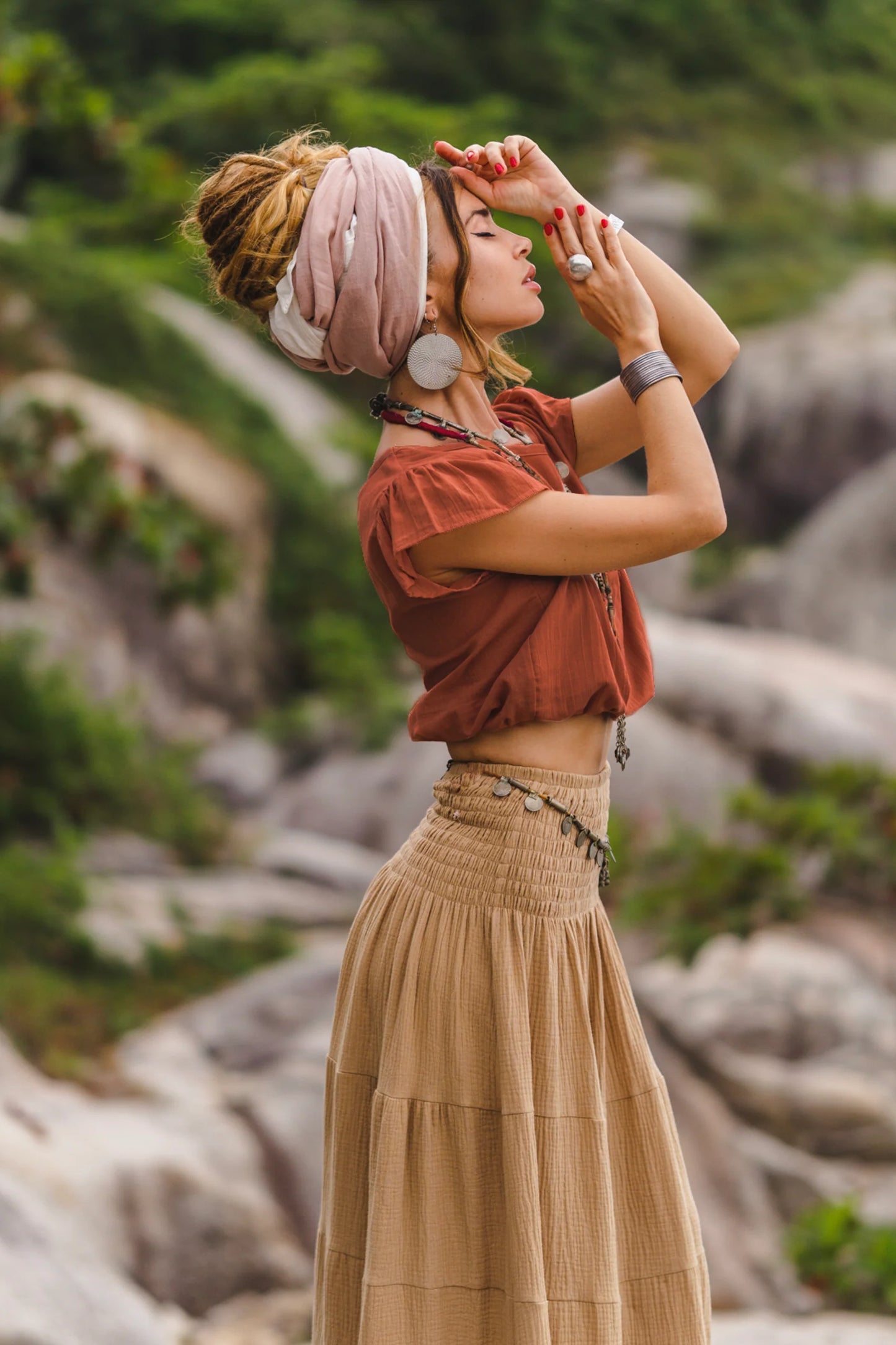 Cap Crop Top Sina Rust