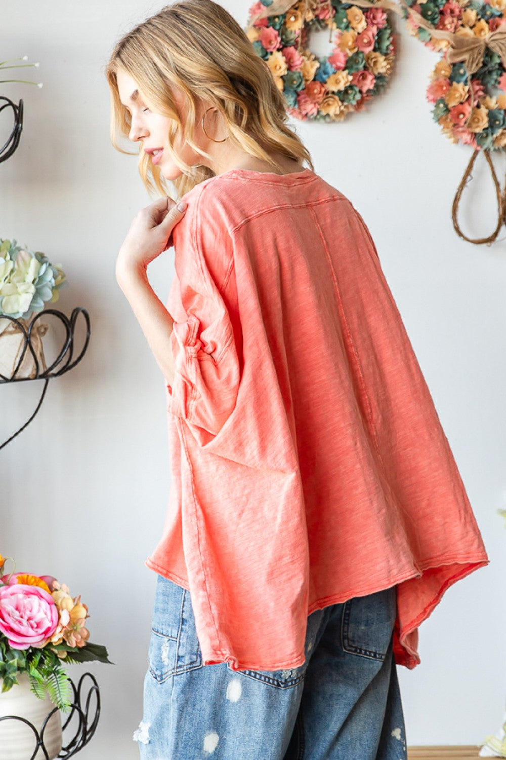 Mineral Washed Twisted Band Top