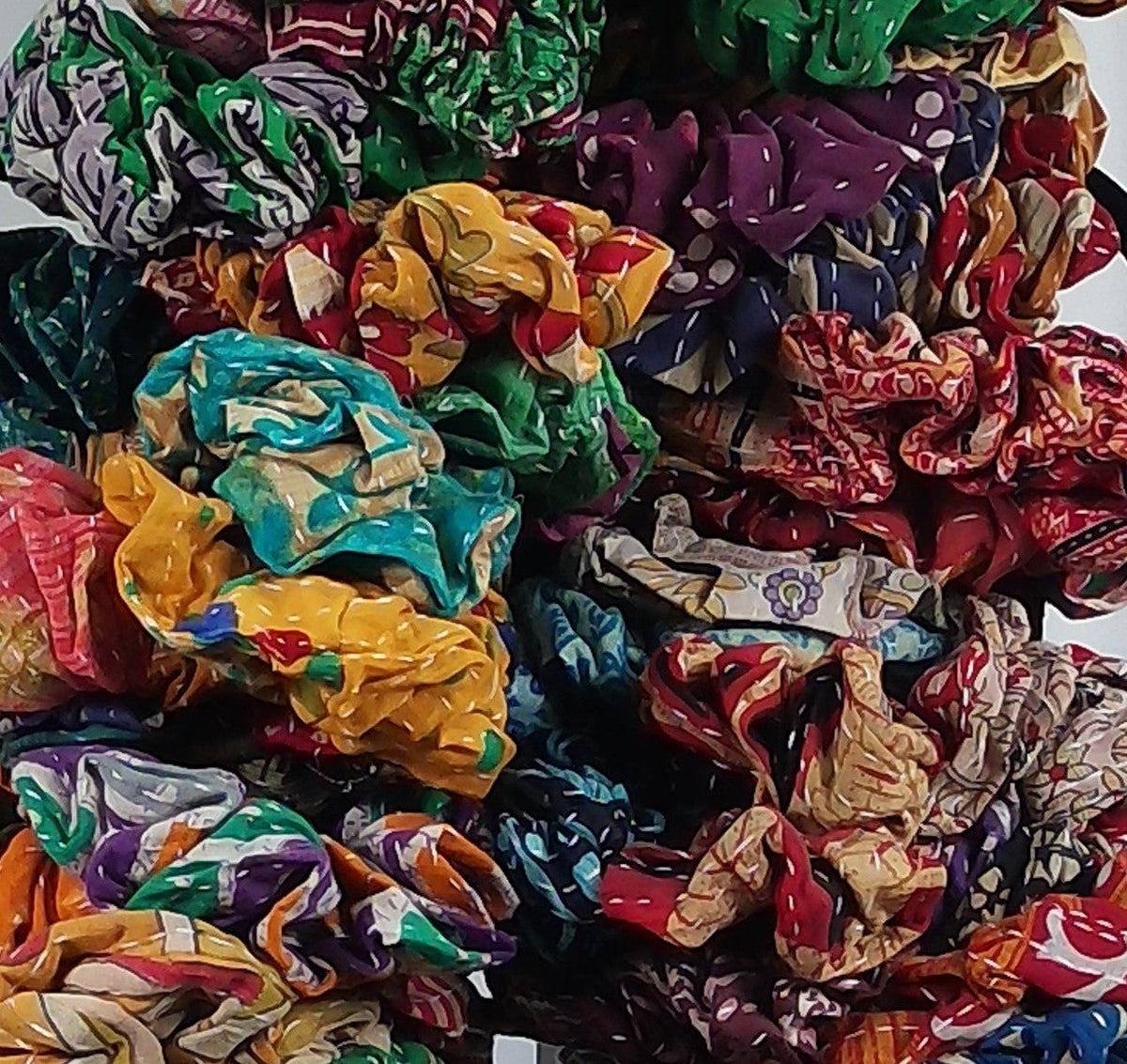 Large Kantha Scrunchie