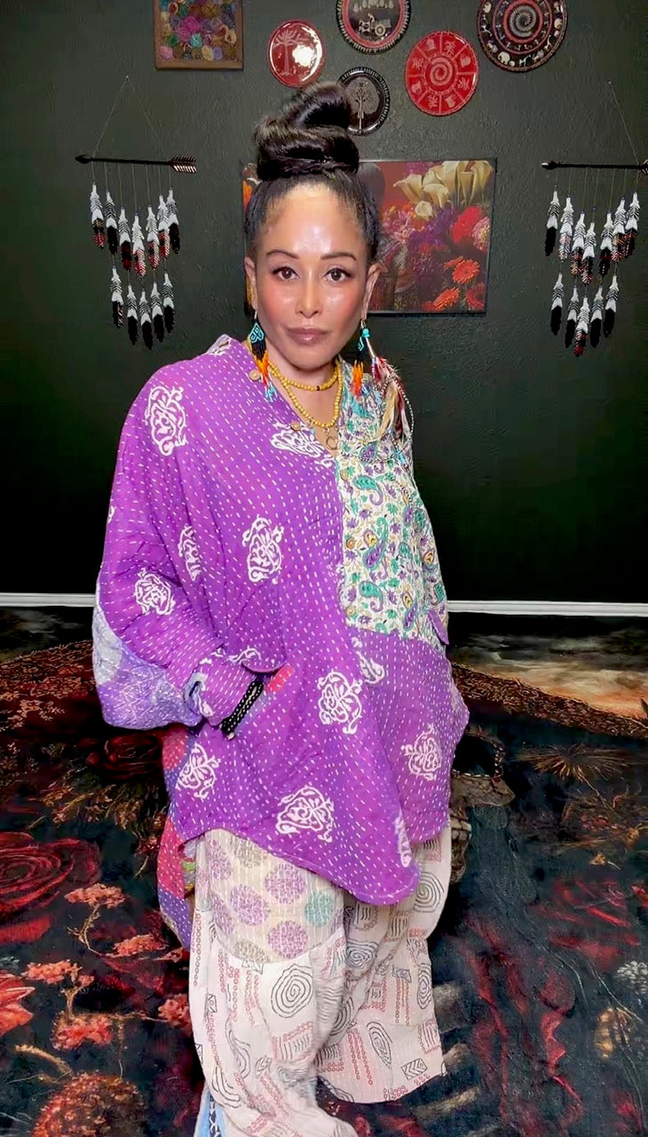 Earthen Path Kantha Top