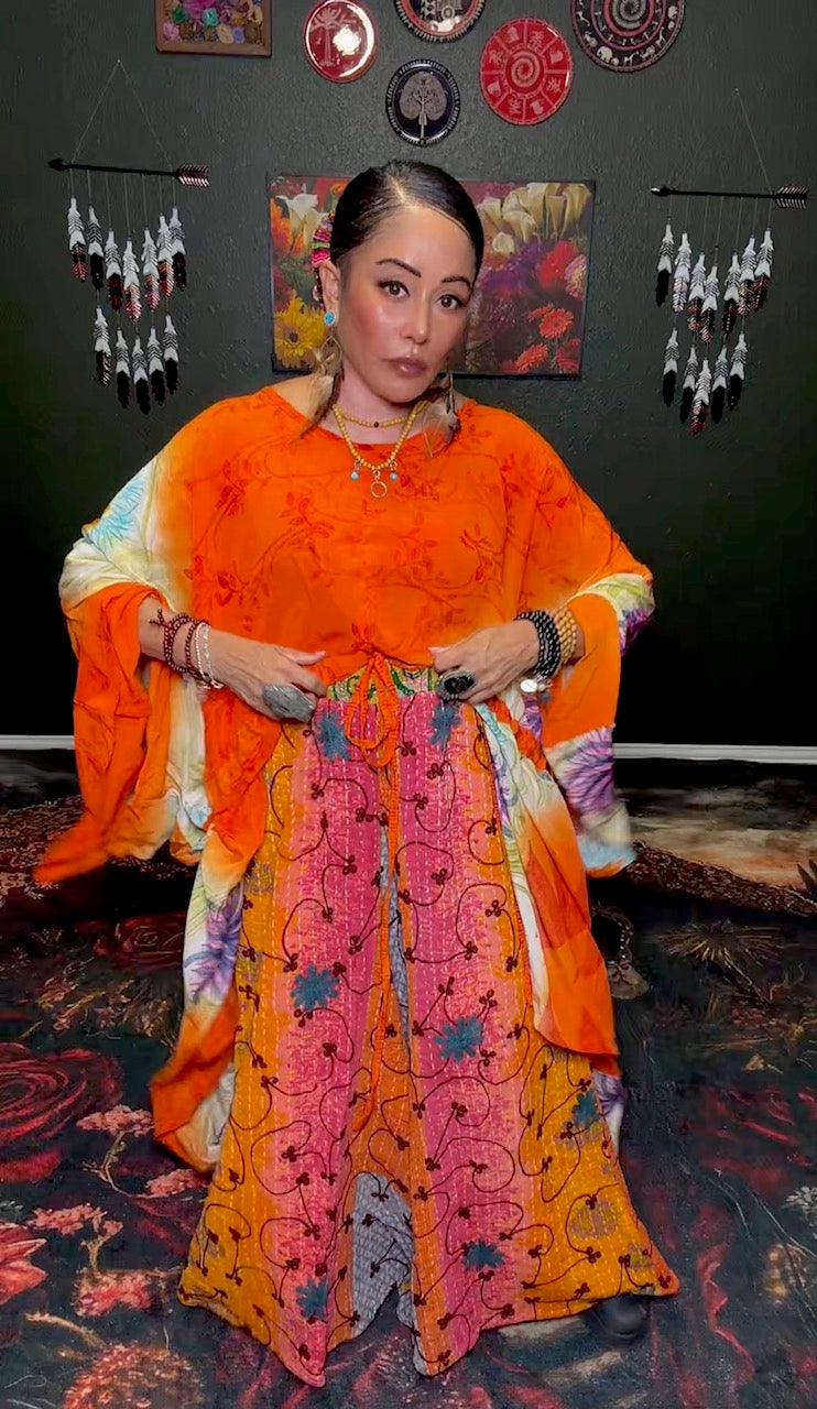 Laila Suzani Kantha Flared Pants