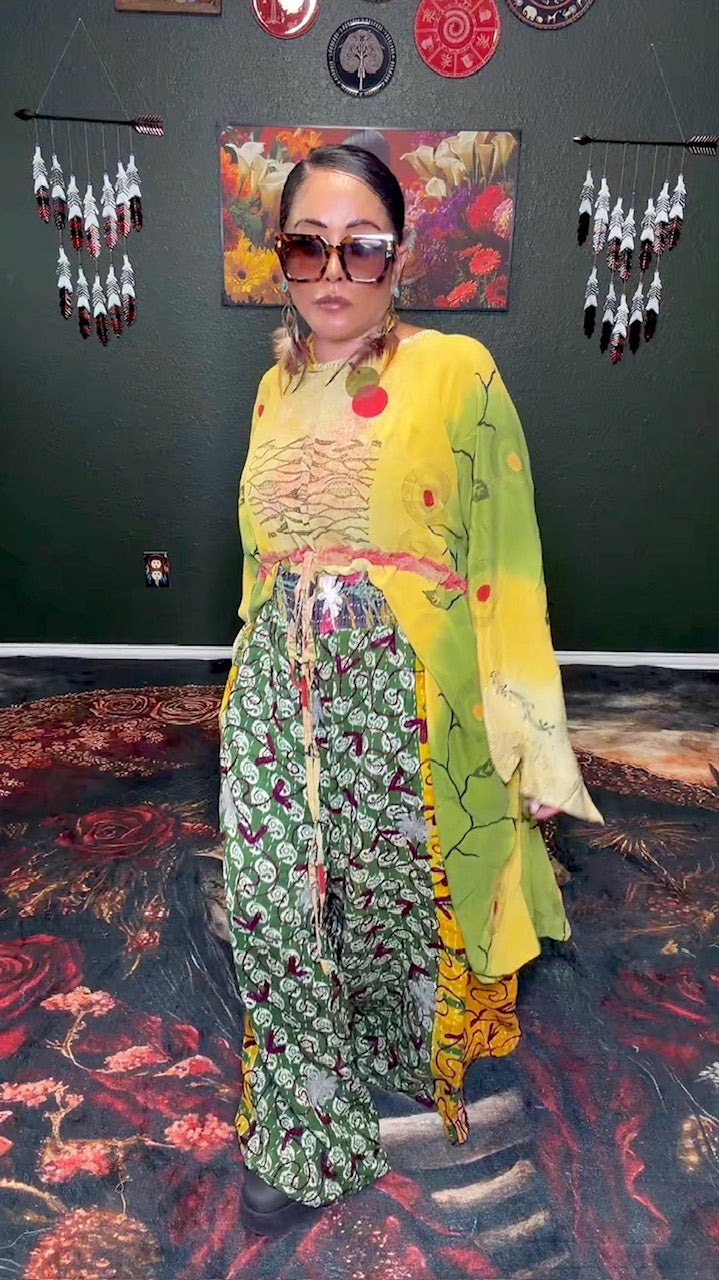Laila Suzani Kantha Flared Pants