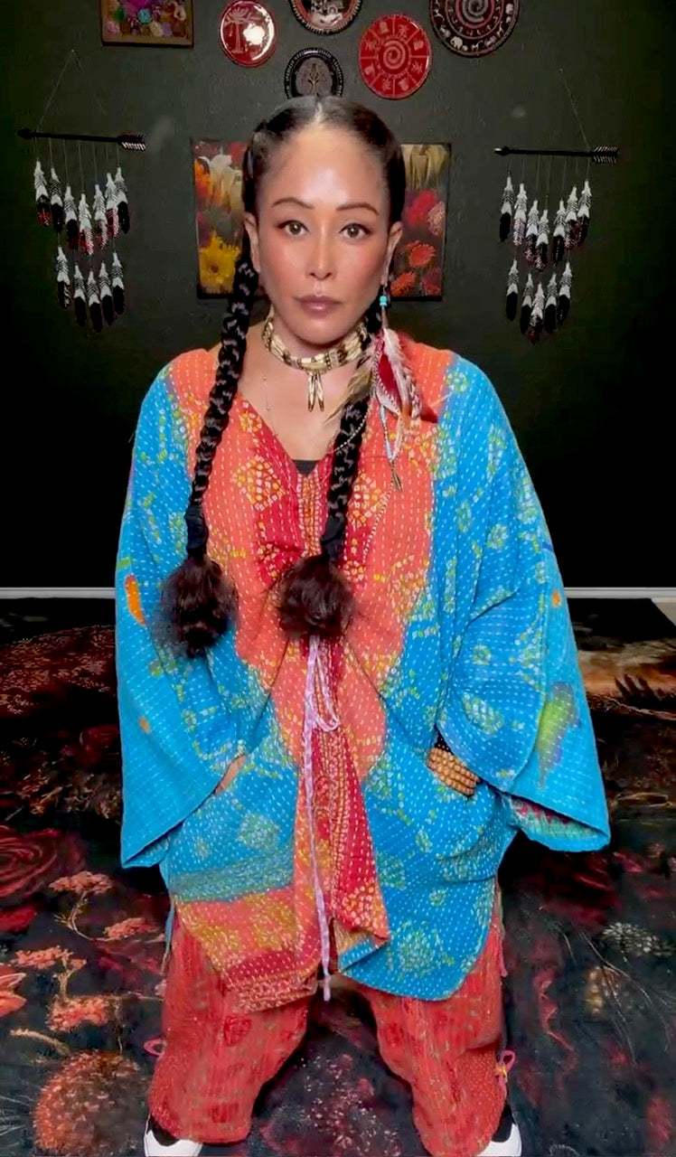 Moonflower Oasis Kantha Top
