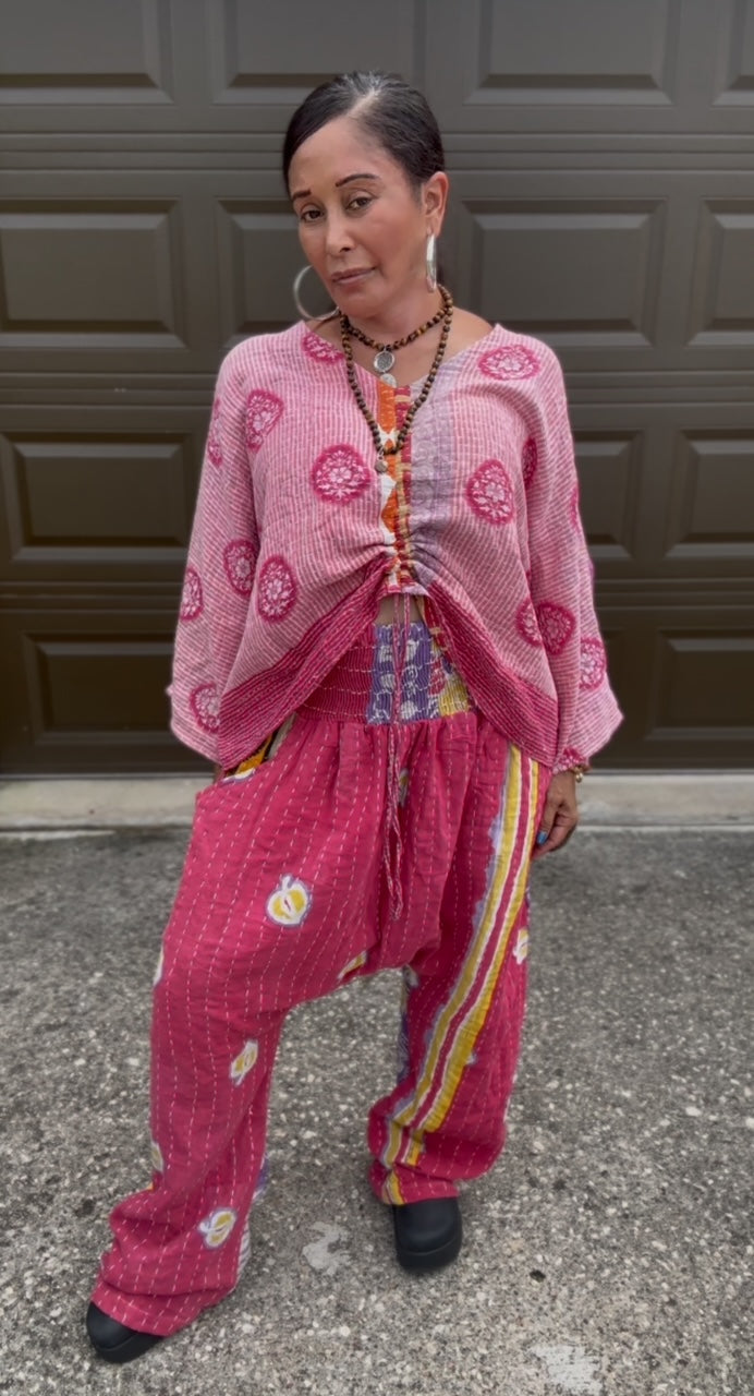 Sunrise Hana Butterfly Kantha Top