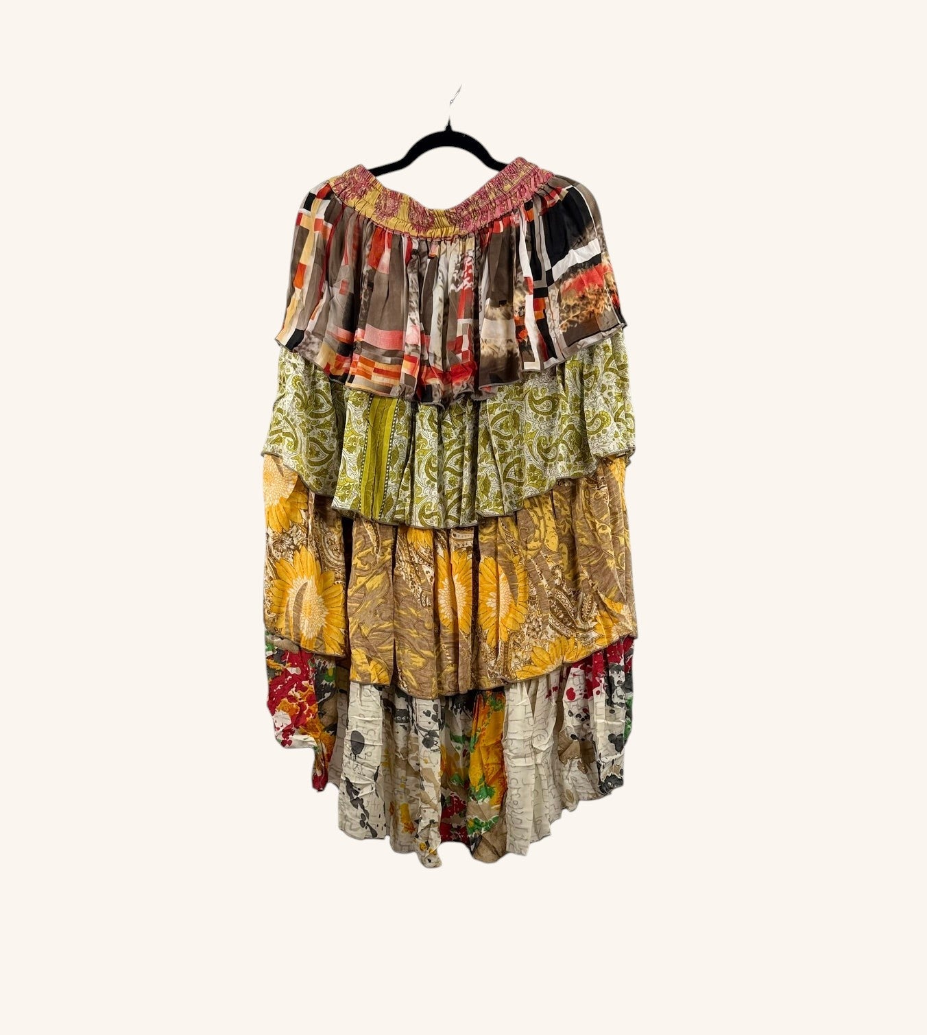 Ruffle Muse Hi-Lo Silk Skirt 1000-16