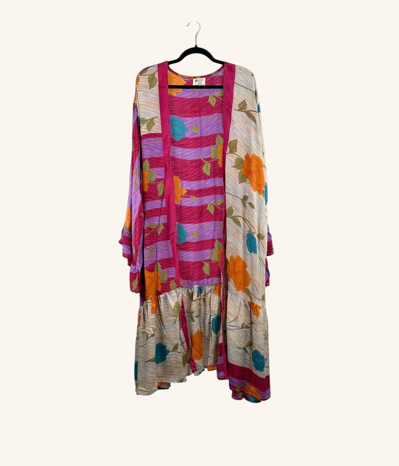 Dream Weaver Silk Ruffle Sleeve Kimono 1000-01