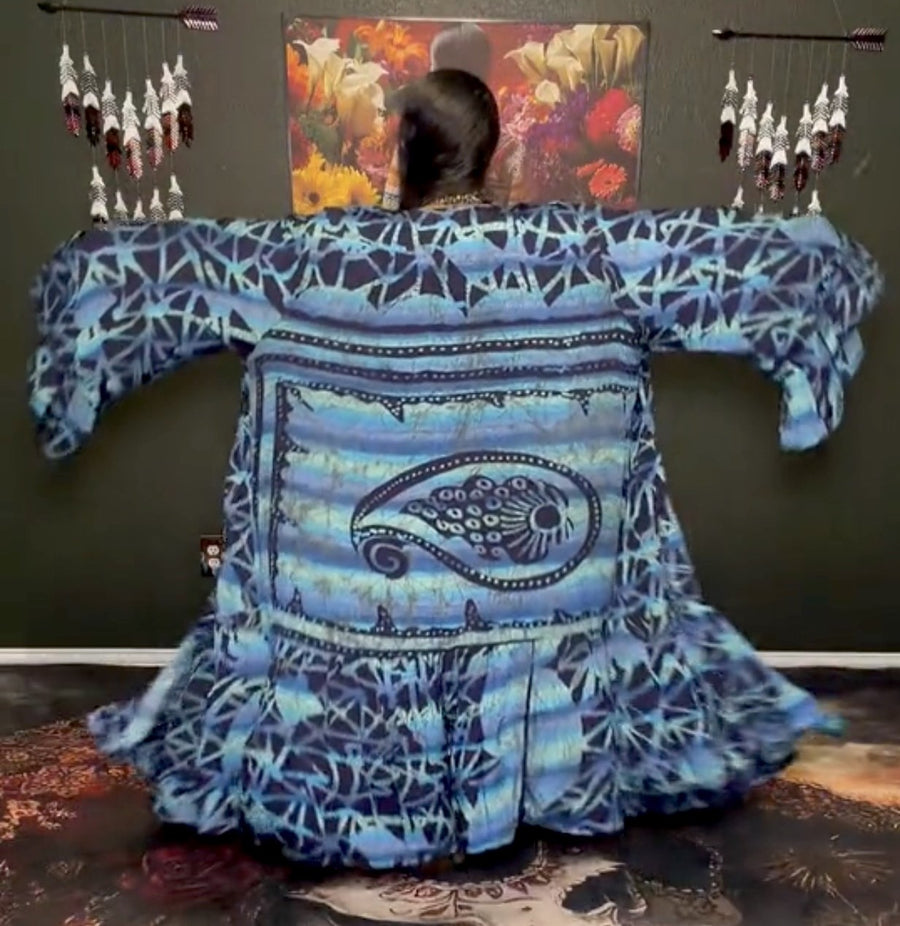 Dream Weaver Silk Ruffle Sleeve Kimono