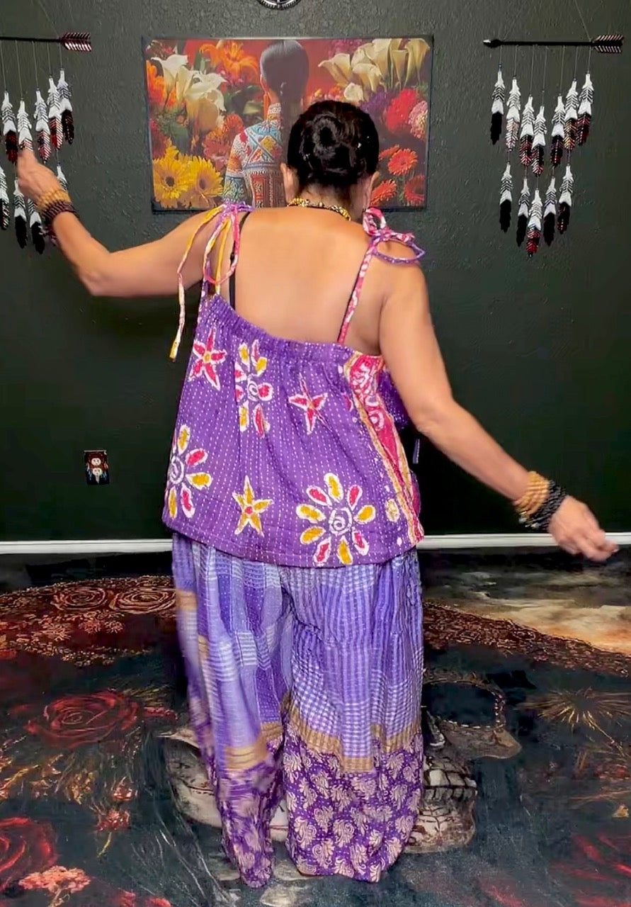 Monarch Butterfly Kantha Tank