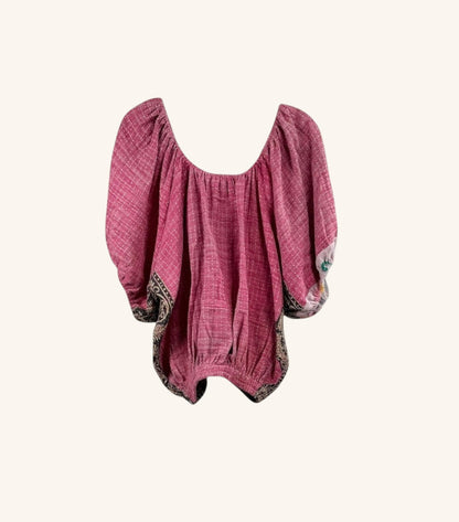 Wildflower Bloom Kantha Top 1000-09