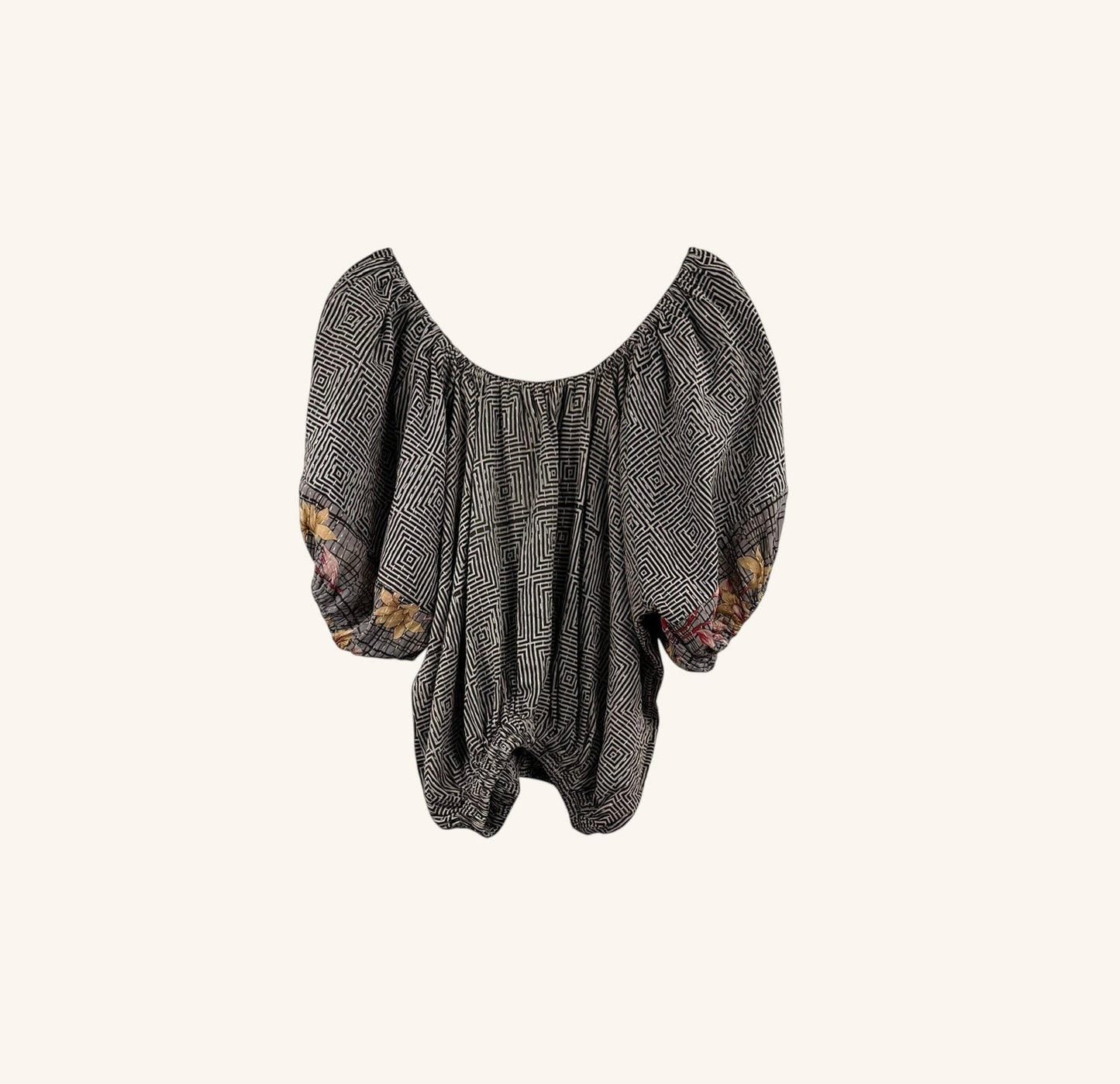 Wildflower Bloom Kantha Top 1000-15