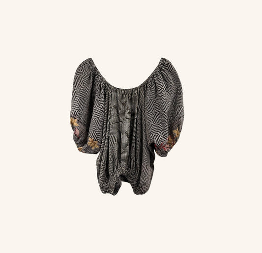 Wildflower Bloom Kantha Top 1000-15