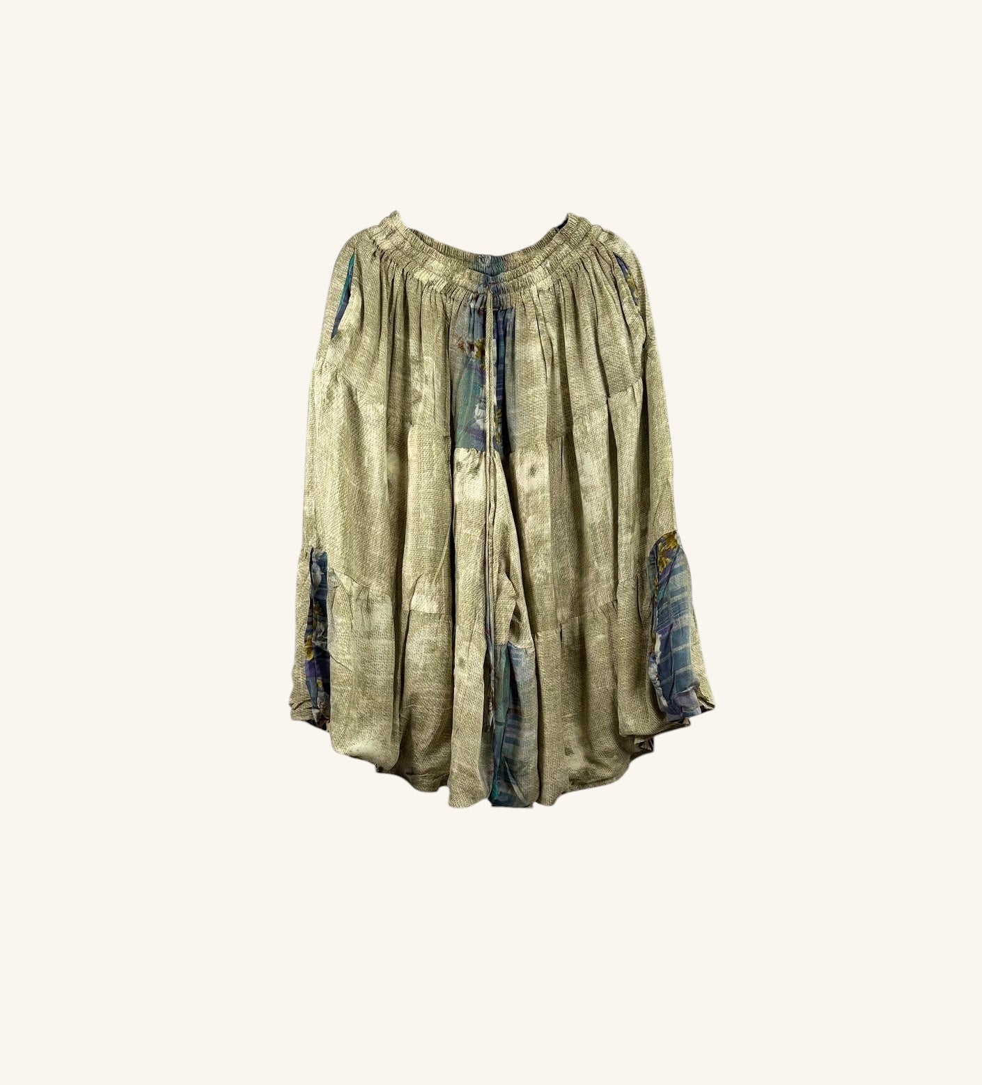 Earth Song Reversible Silk Cotton Capri Pants 1000-02
