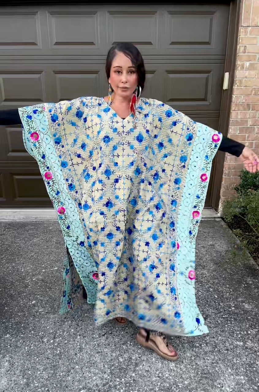 Indira Phulkari Kaftan