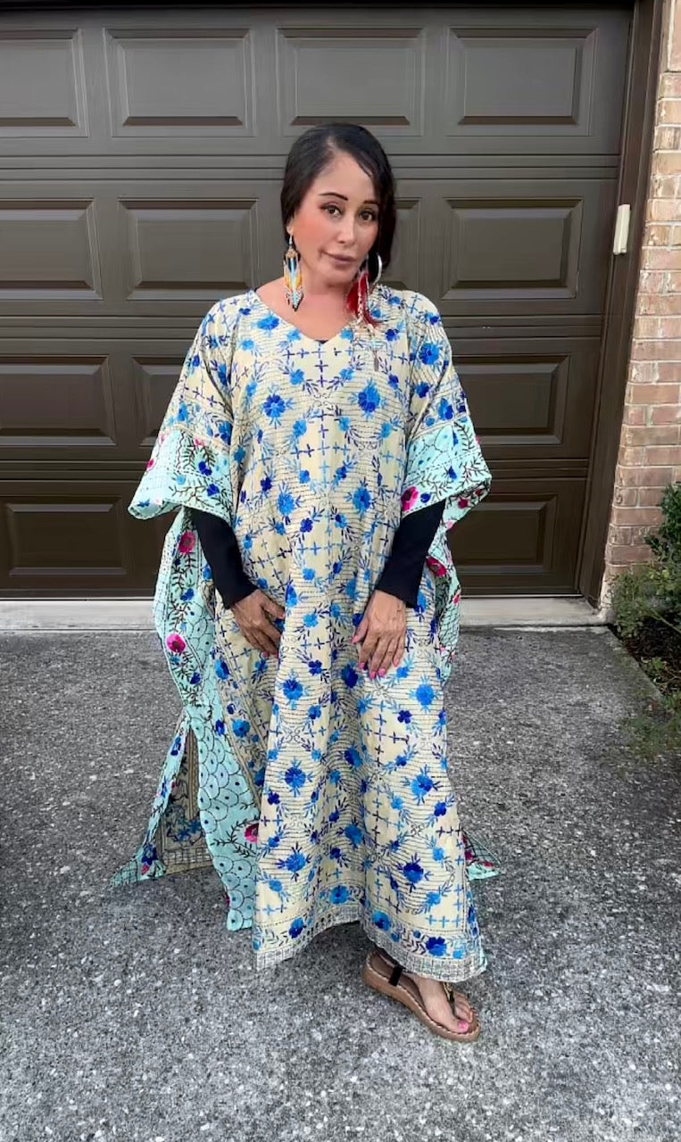 Indira Phulkari Kaftan