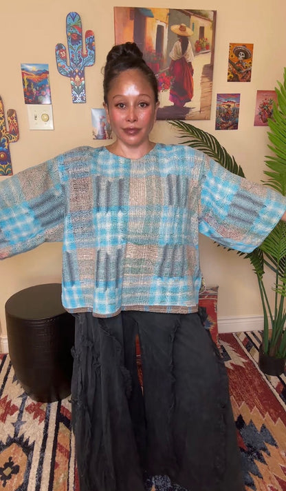 Relaxing in the Sun Kantha Top