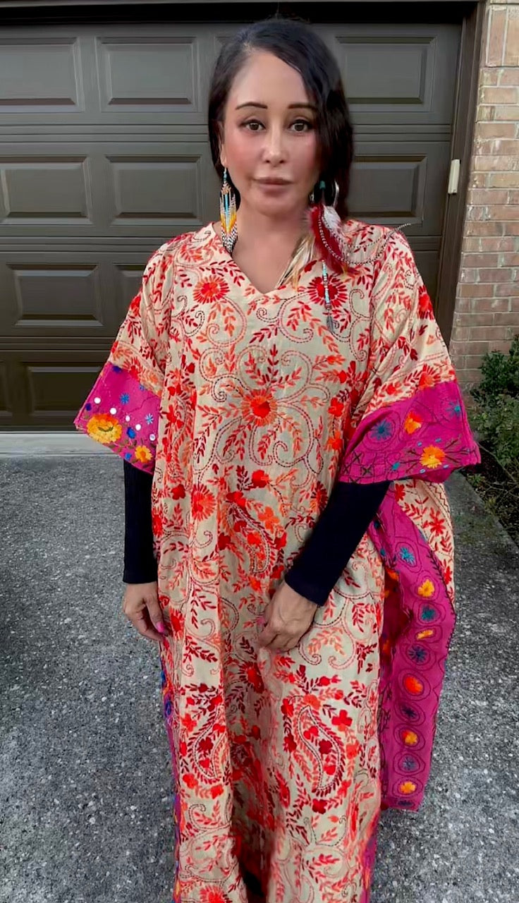 Indira Phulkari Kaftan