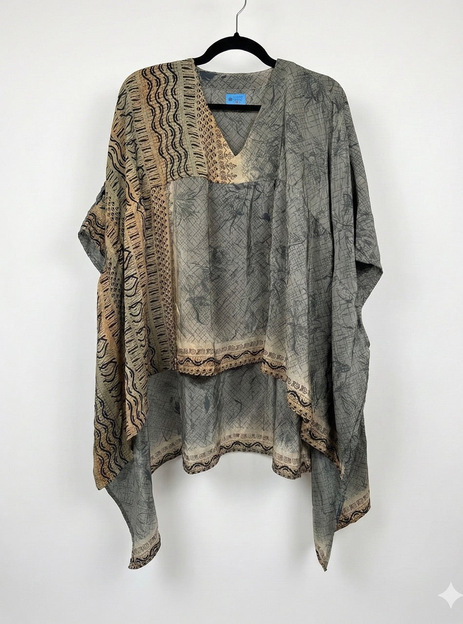 Griselda Flowy Silk Top 1000-34