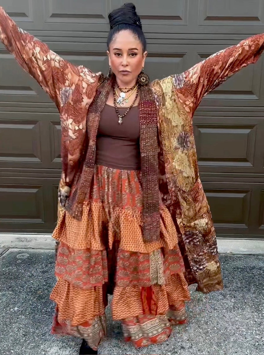 Ruffle Muse Silk Pants