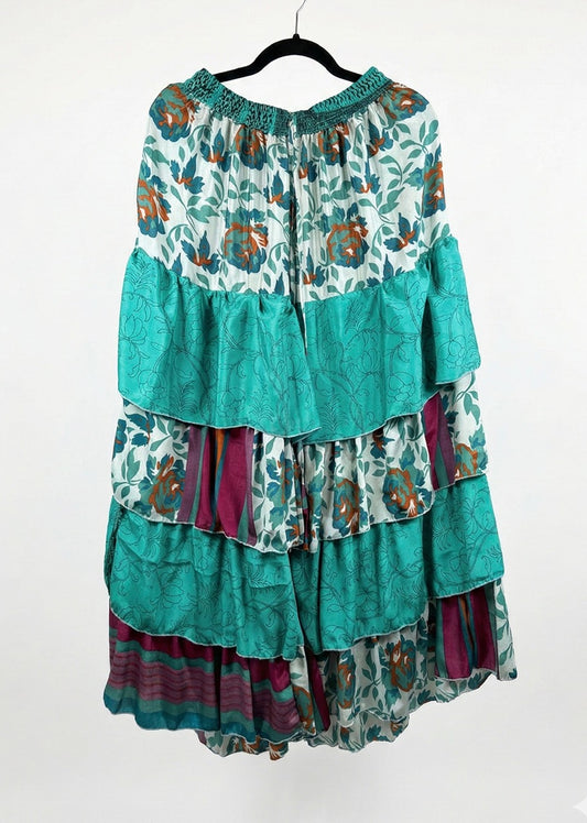 Ruffle Muse Silk Pants 1000-05