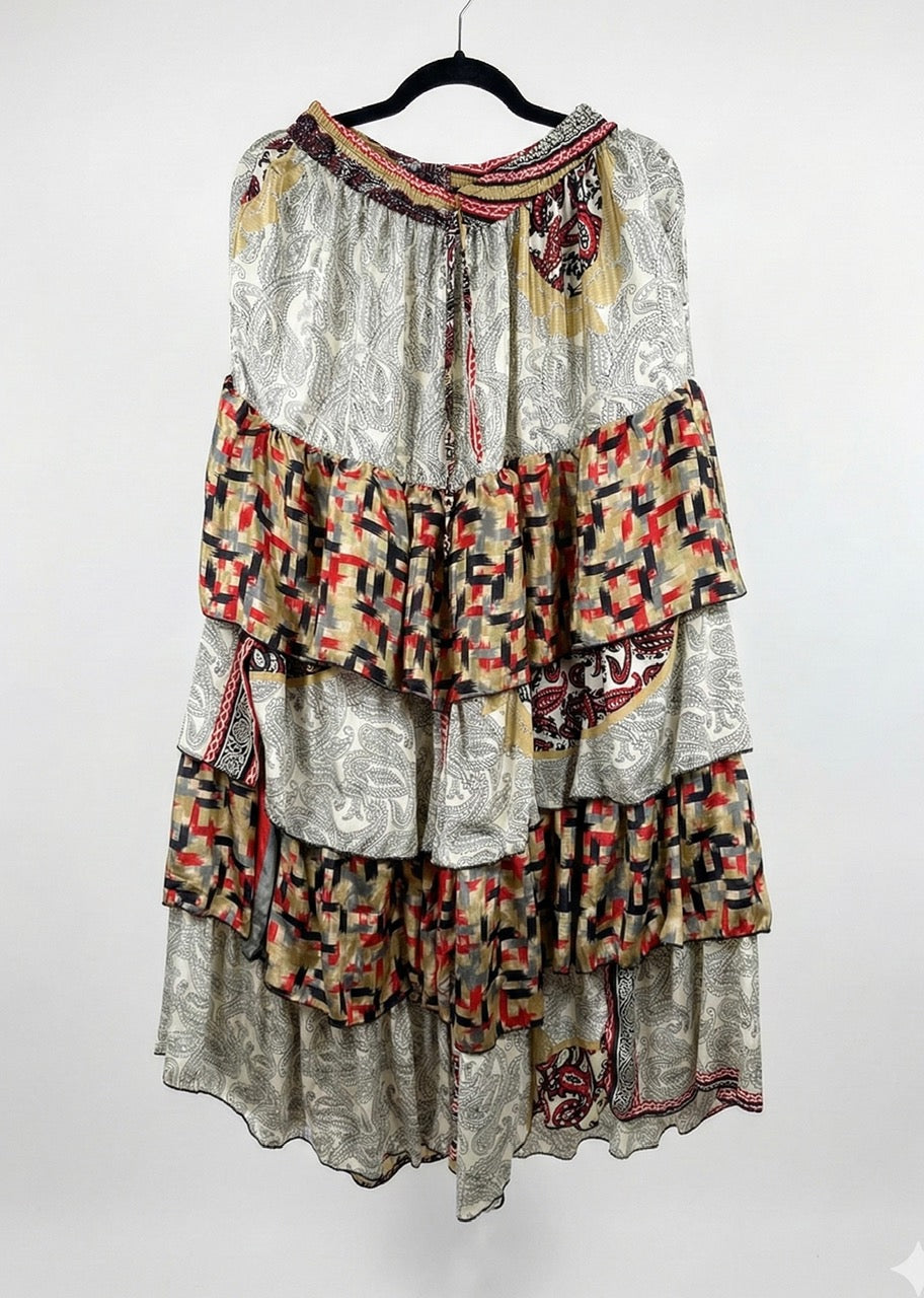 Ruffle Muse Silk Pants 1000-06