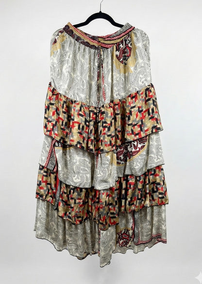 Ruffle Muse Silk Pants 1000-06