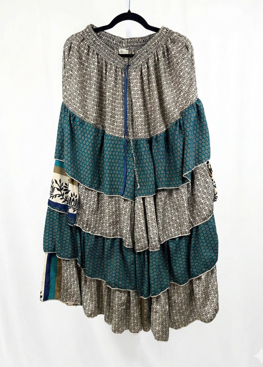 Ruffle Muse Silk Pants 1000-07