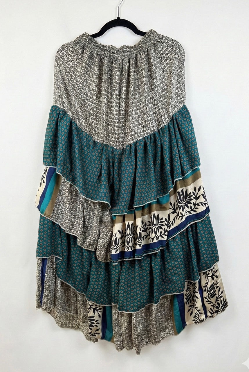 Ruffle Muse Silk Pants 1000-07