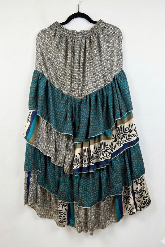 Ruffle Muse Silk Pants 1000-07