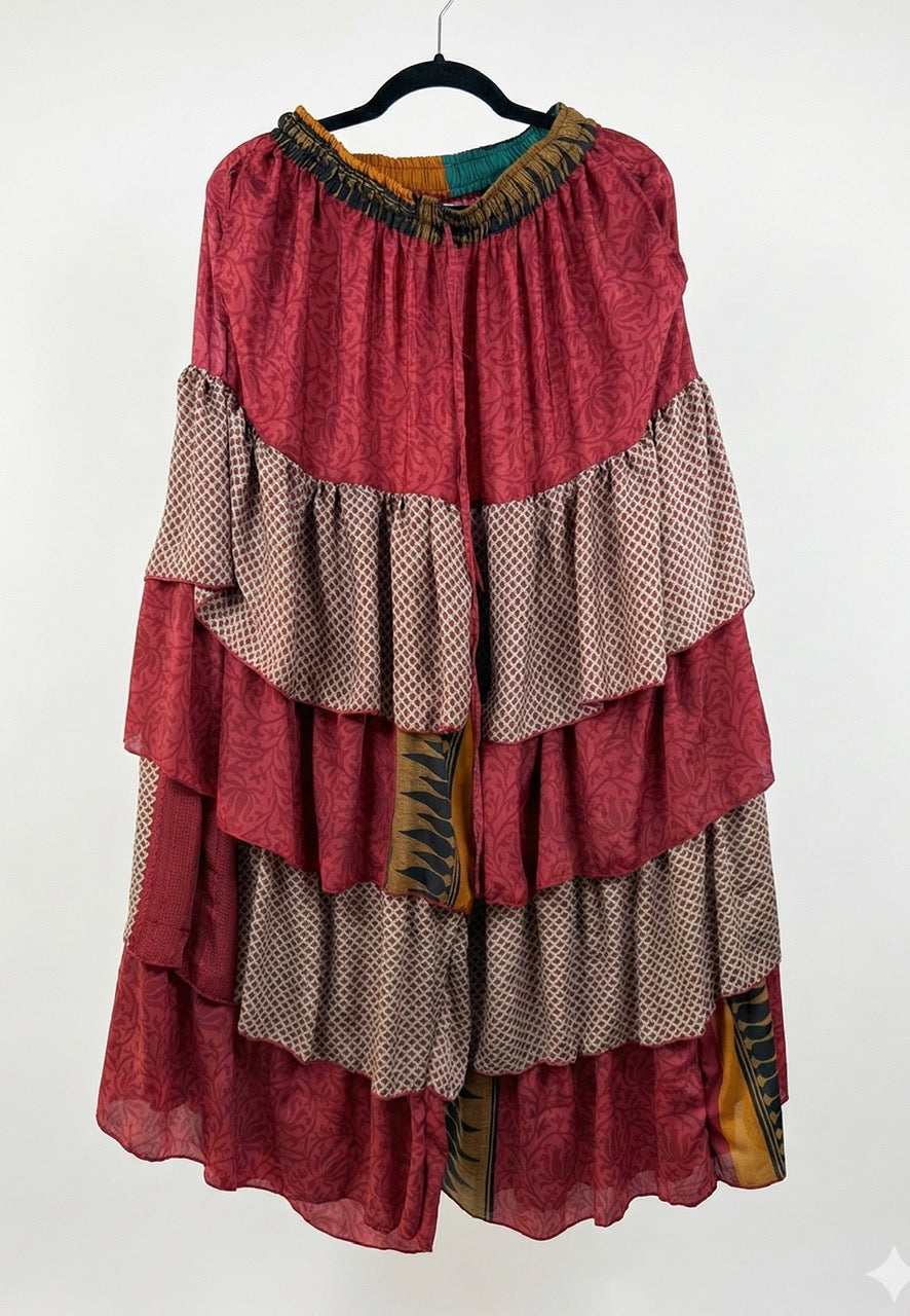 Ruffle Muse Silk Pants 1000-08