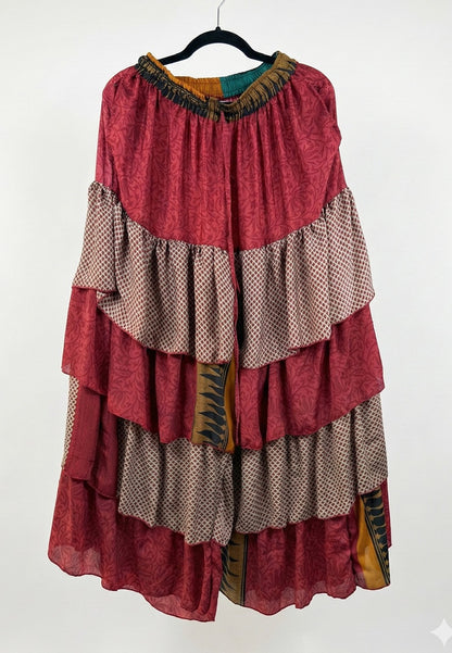 Ruffle Muse Silk Pants 1000-08