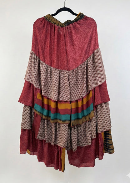 Ruffle Muse Silk Pants 1000-08