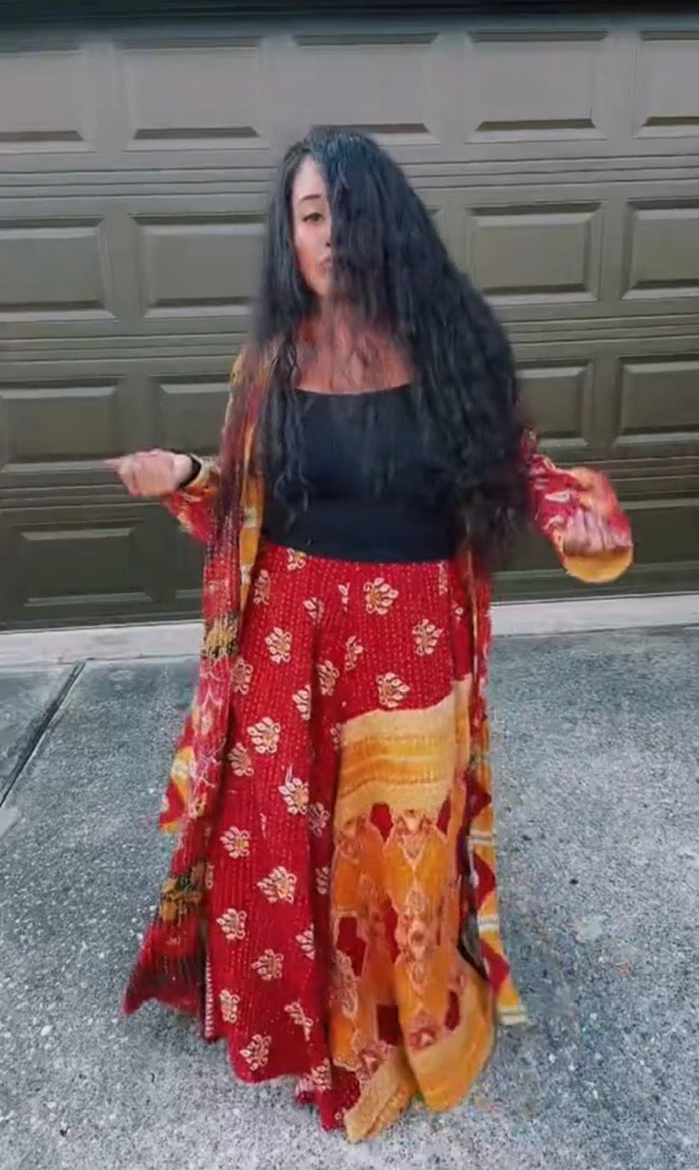 Laila Flared Kantha Pants (S-3X)