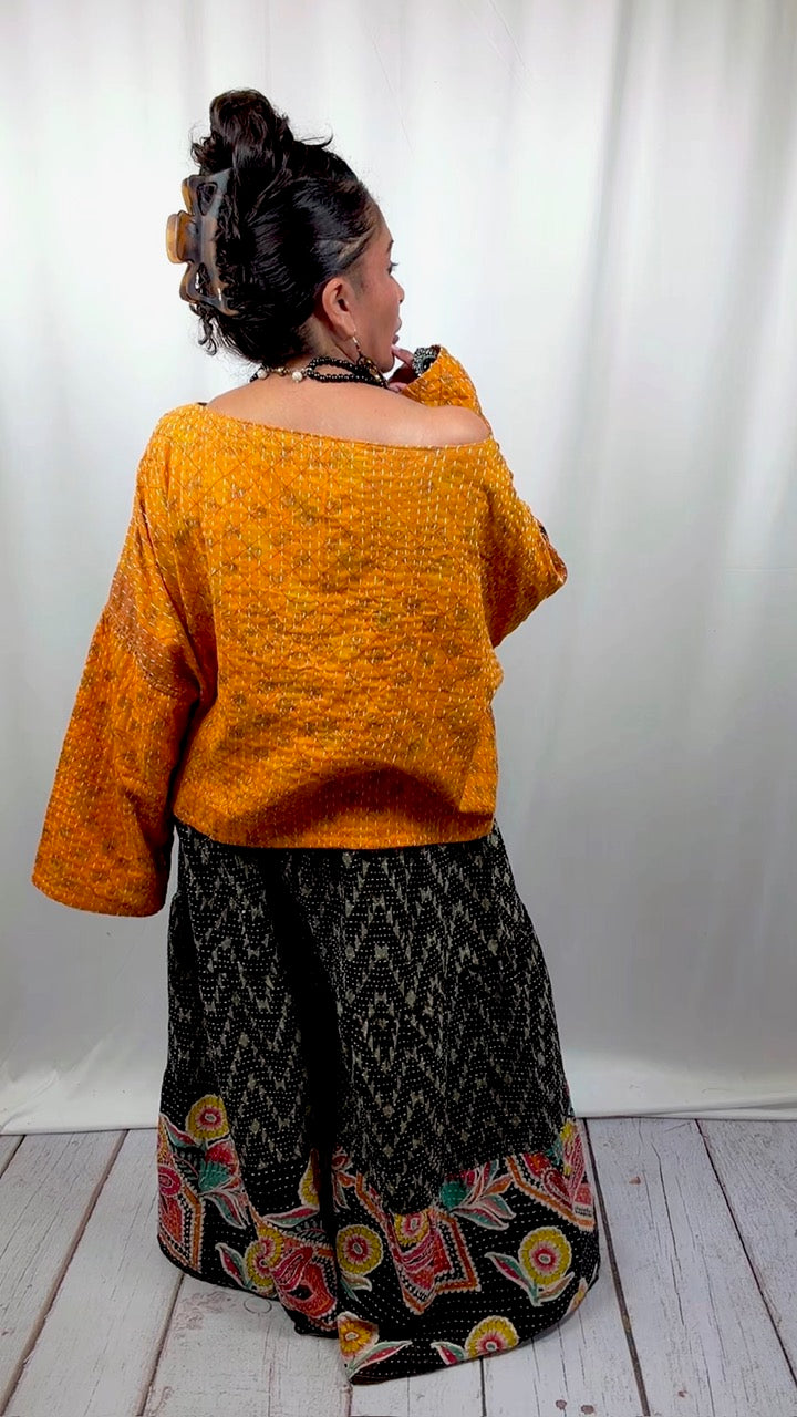 Beloved Rosa 3-Layered Kantha Pants (S-3X)